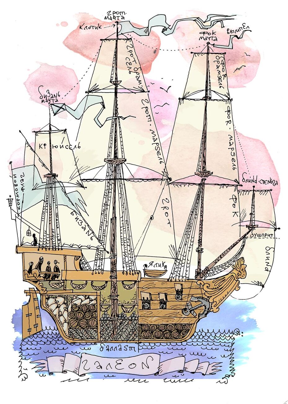 Иллюстрация Алексея Капнинского к книге «Детский курс истории Европы. IV–X века»