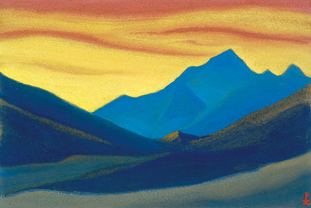 Николай Рерих. Гималаи. Закатные краски. 1943