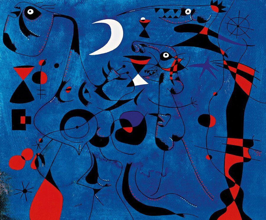 Жоан Миро. Фигуры ночью. 1940