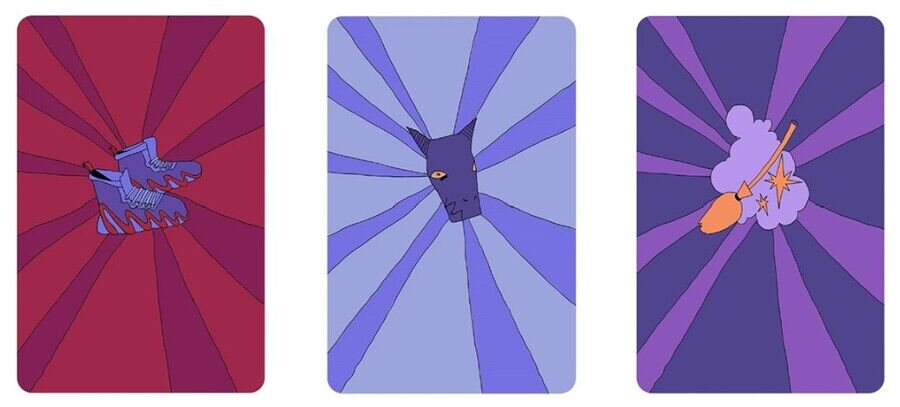 Работа по оформлению карточных игр студента Школы дизайна