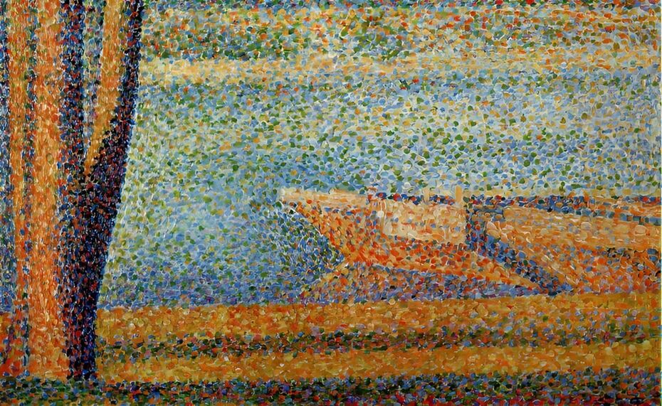 Жорж Сёра. Дерево и лодка. 1890