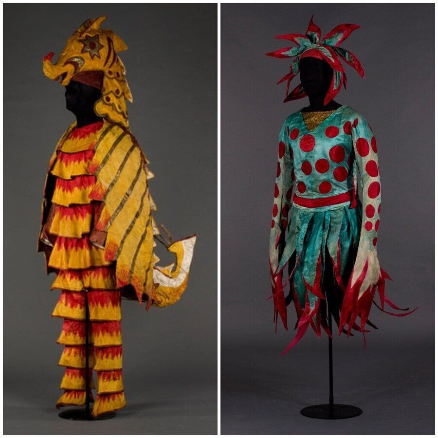 Михаил Ларионов. Костюмы к балету Дягилева «Повести скомороха». 1921 год